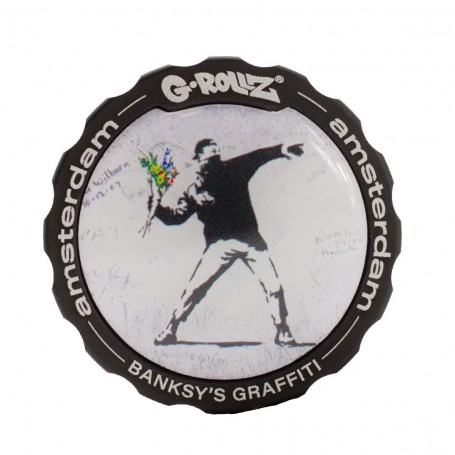 Młynek Metalowy G-Rollz Banksy Flower Thrower 3-częściowy 53 mm
