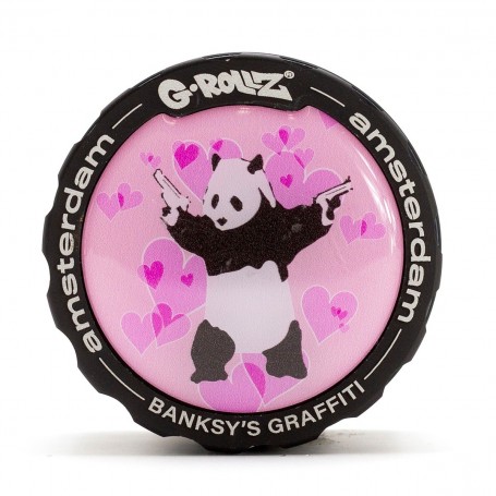 Młynek Metalowy G-Rollz Banksy Panda 4-części 43 mm