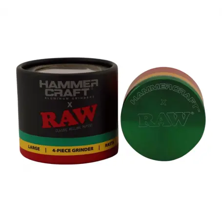 Młynek metalowy Hammercraft X RAW Rasta 4-części 61 mm