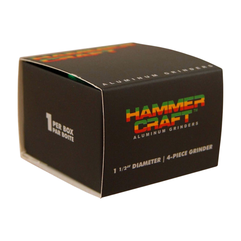 Młynek 4-częściowy Hammercraft Rasta 38 mm Metal