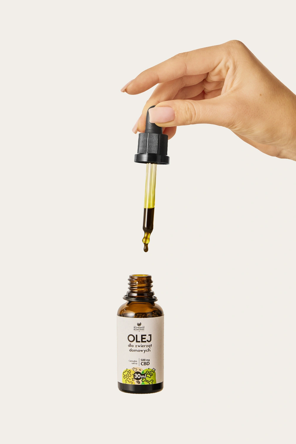 Olej CBD dla zwierząt domowych 500 mg - 30 ml Kombinat Konopny