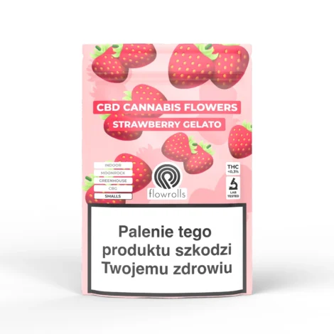 Flowroll Susz Konopny CBD Strawberry Gelato z akcyzą 1g