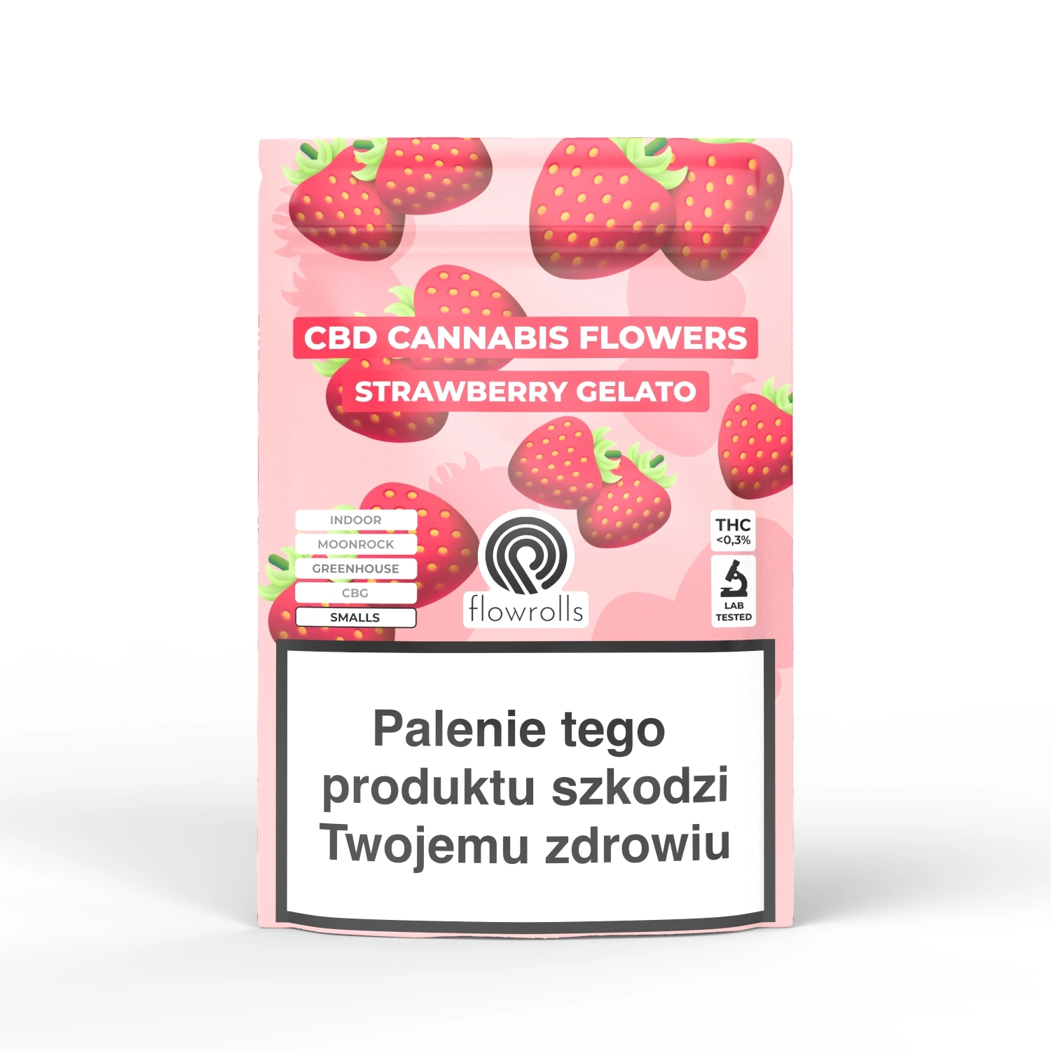 Susz-Konopny-CBD-Strawberry-Gelato-Flowrolls