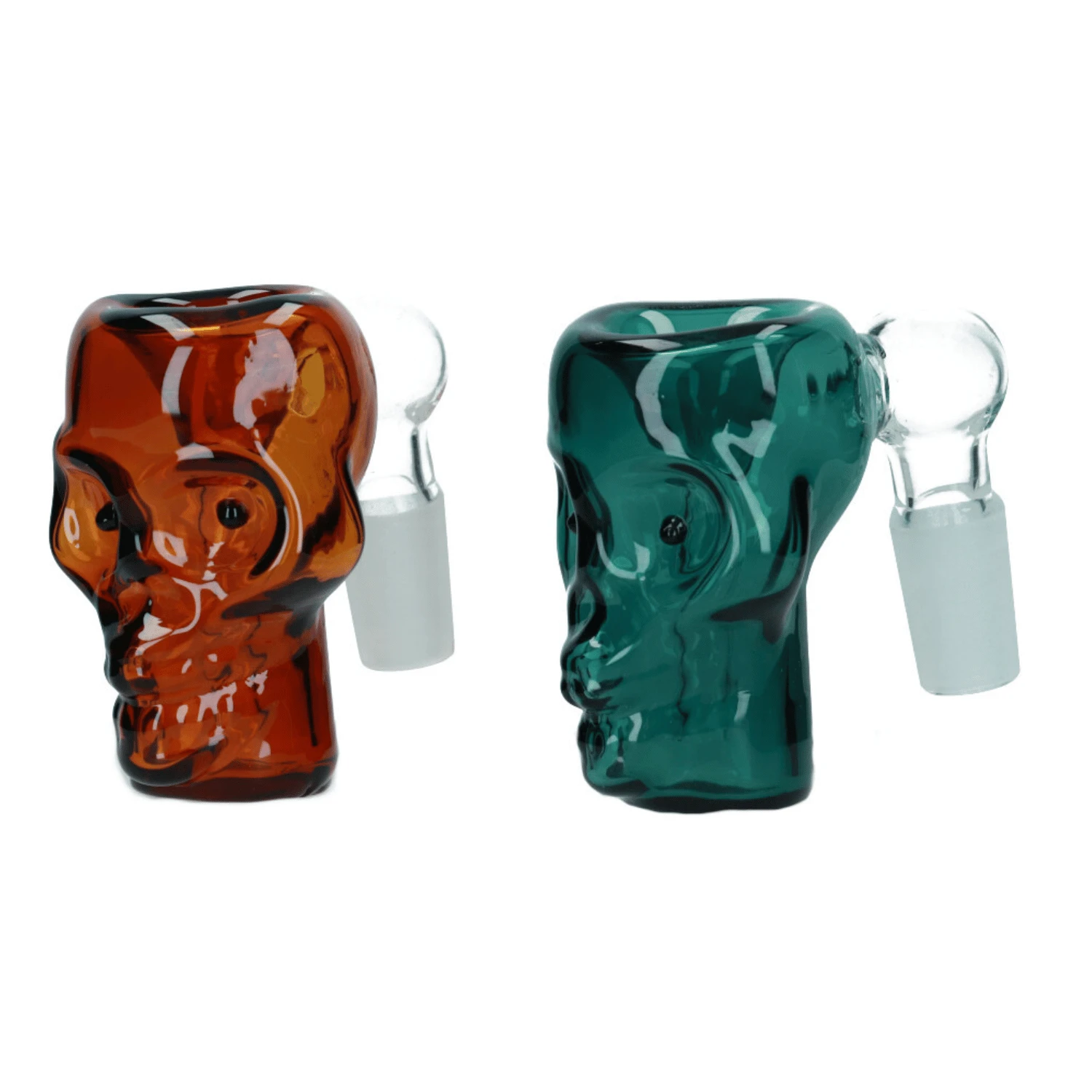 Cybuch szklany z łapaczem popiołu Czaszka 14,5 mm MIX kolorów