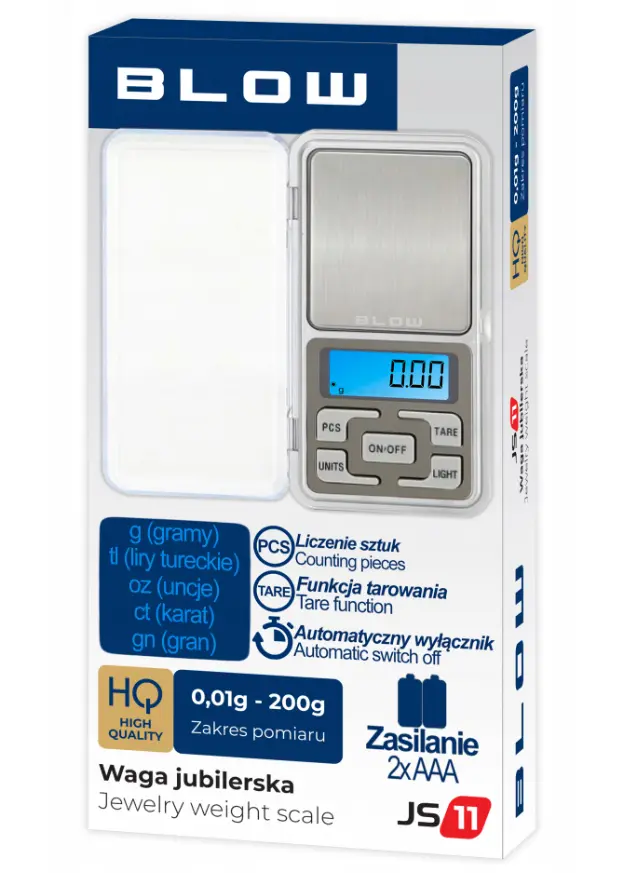 Waga Jubilerska BLOW 0,01g-200g Srebrna