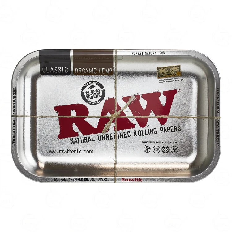 Tacka metalowa RAW Metallic Silver 27 x 33 cm duża