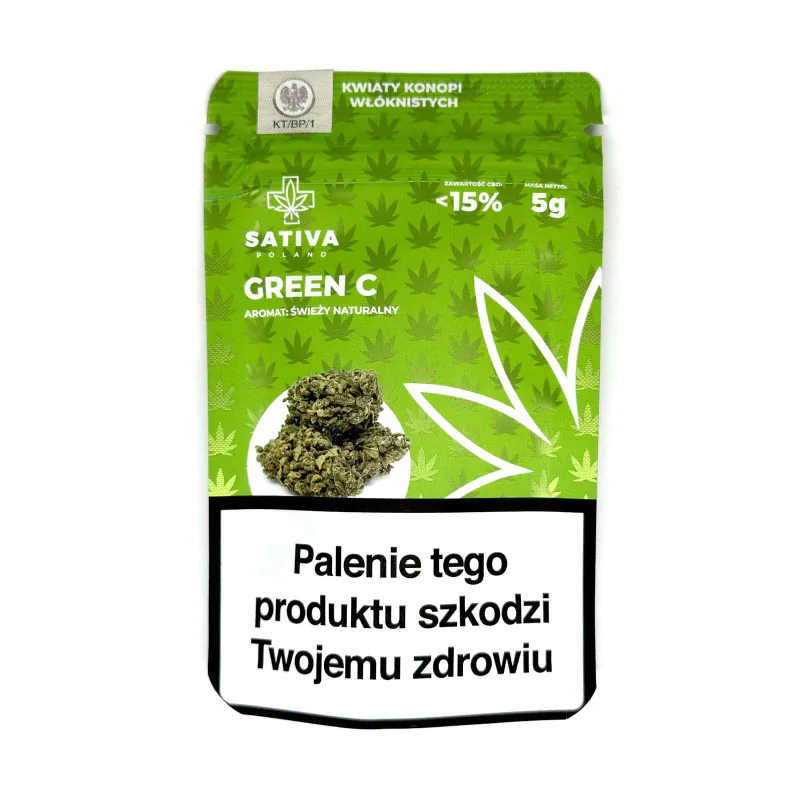 Susz konopny CBD Green C Sativa Poland 5g z akcyzą