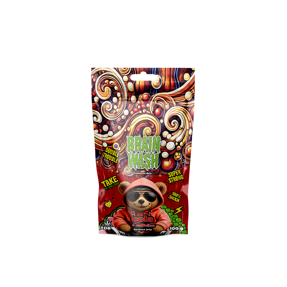 Żelki konopne CBD Brain Wash Cola 100g + kofeina