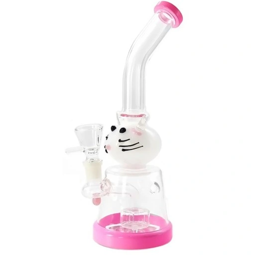Bongo Różowy Kotek z dyfuzorem wys. 26 cm szlif 14.5 mm