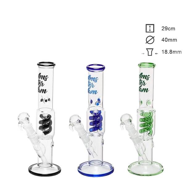 Bongo Amsterdam ze spiralnym perkolatorem wys. 29 cm szlif 18.8 MIX Kolorów