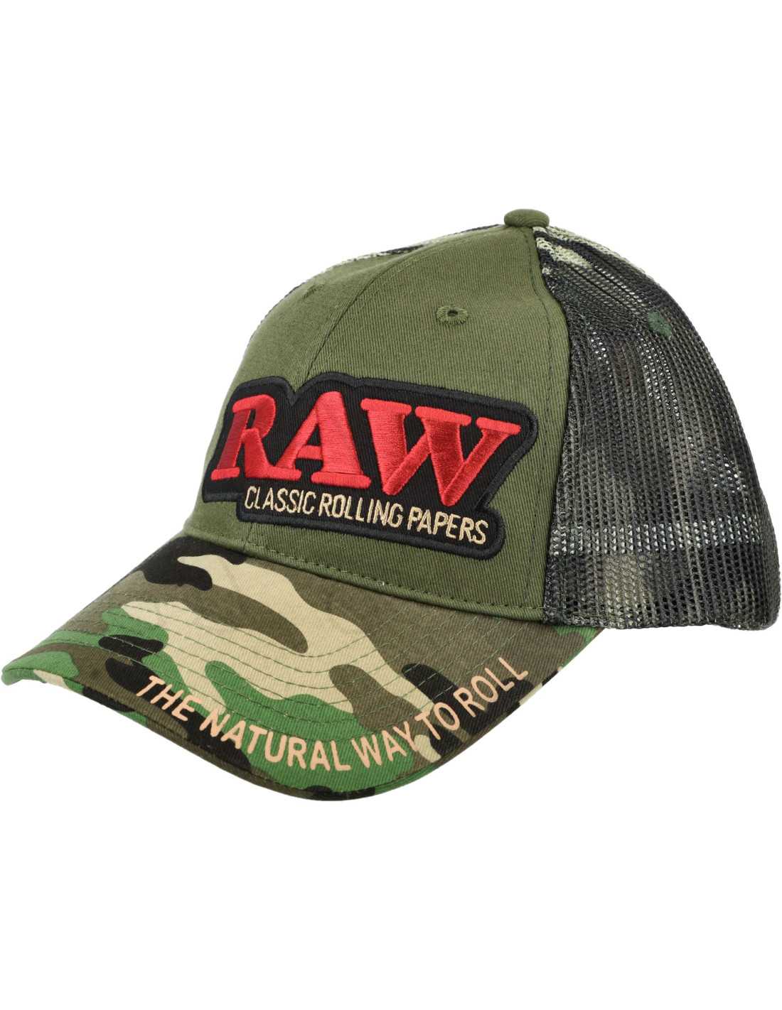 Czapka z daszkiem RAW Kamuflaż Camo z siatką z Ubijakiem