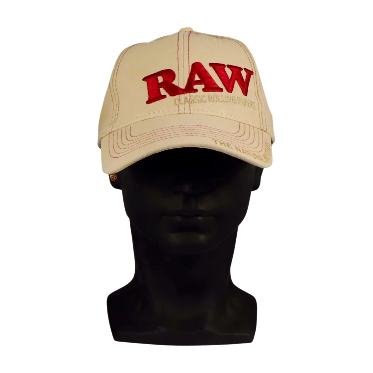 Czapka z Daszkiem RAW Beżowa + Drewniany Ubijak