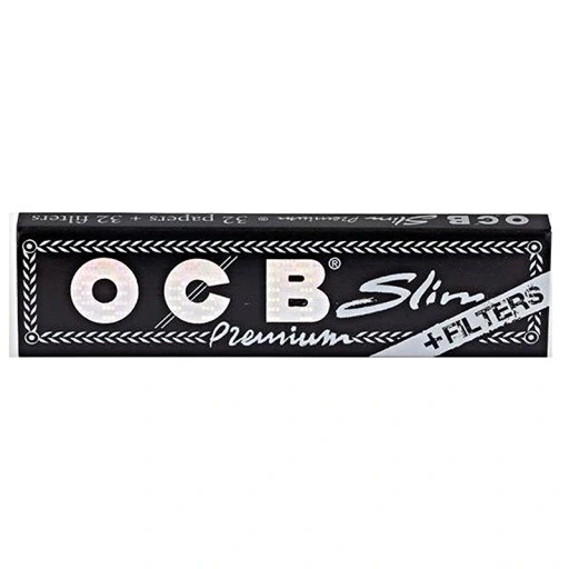 Bibułki OCB BLACK King Size Slim + Filterki białe