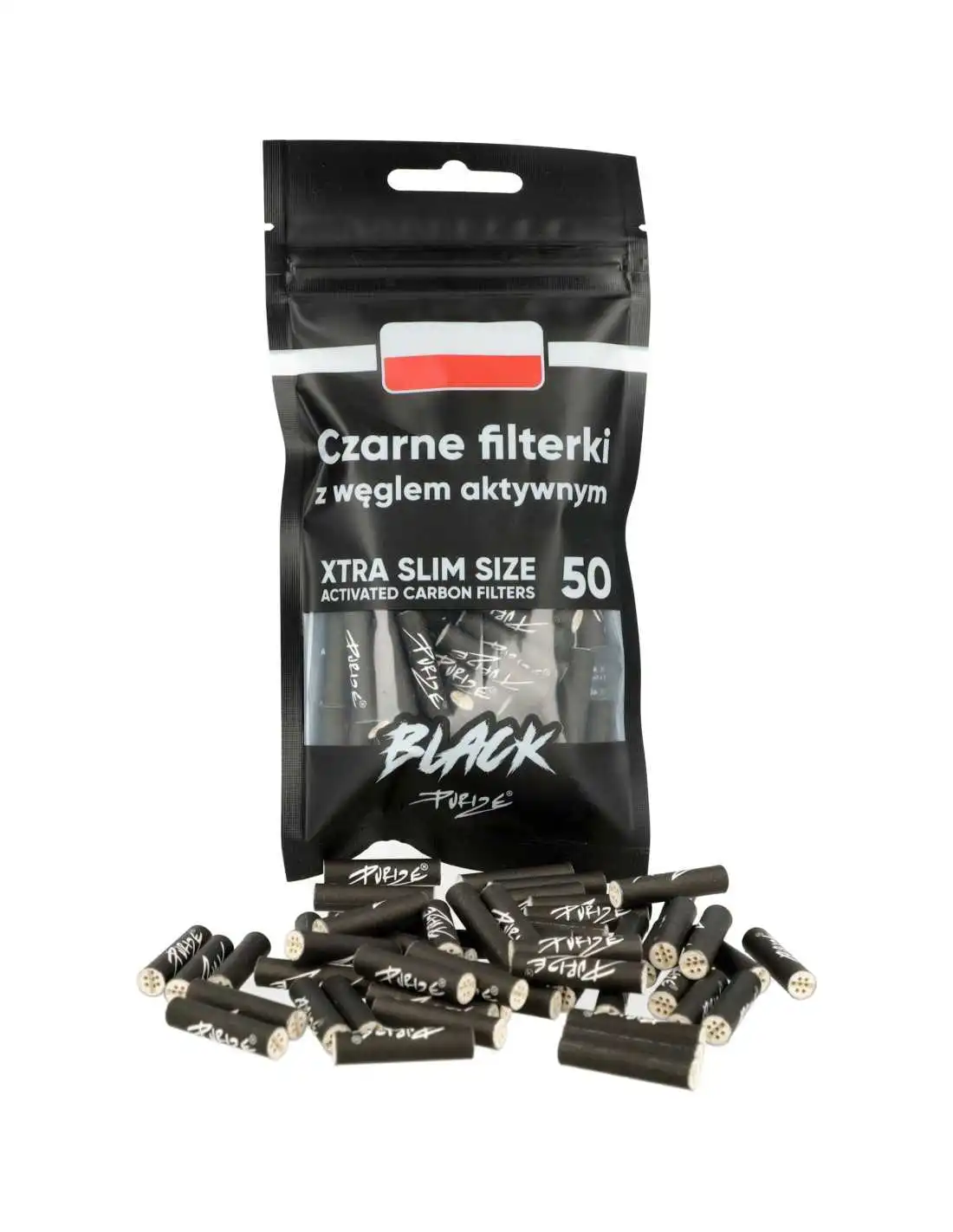 filterki-weglowe-puFilterki węglowe Purize BLACK XTRA Slim śr. 6 mm 50 szt.m-50-szt